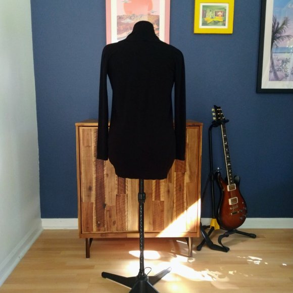 SOFT Knit Cardigan from Mango. COZY. VERY black. - Picture 3 of 7